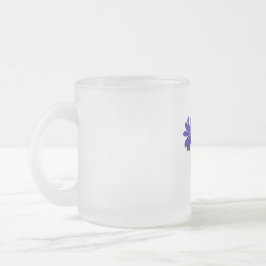 Hippie Peace Signa Blume Power Aqua Lila Mattglastasse