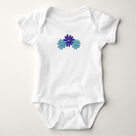 Hippie Peace Signa Blume Power Lila Aqua Baby Strampler