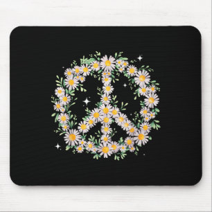 Hippie Peace Wildblume Daisies Blume Graphic Da Mousepad