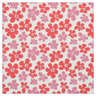 Hippie Poppy Blume Rosa Blumenmuster Stoff
