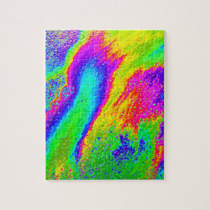Hippie psychédélique Tie Dye Puzzle arc-en-ciel