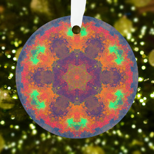 Hippie psychédélique violet orange et vert