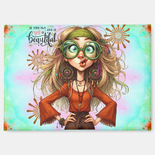 Hippie Quirky Beautiful Magnet