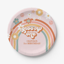 Hippie Regenbogen Groovy Eins 1. Geburtstag