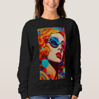 Hippie Retro Art Pop-Art 60er 70er Vintag Sweatshirt