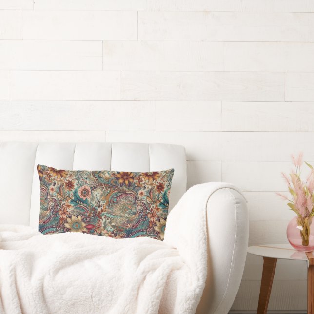 Hippie rétro : Coussin d'accents de jardin doré (Canapé)