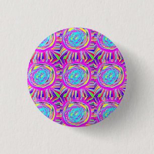 Hippie Retro erfrischt abstrakte Kunst Button