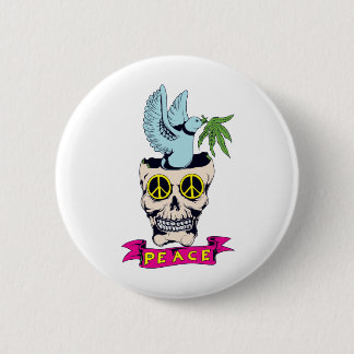 Hippie-Retro-Friedenskulpturenkunst Button
