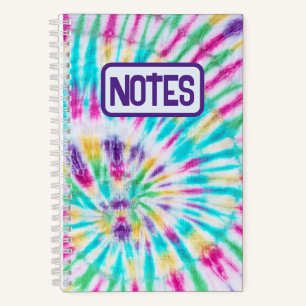 Hippie Retro-Gefärbte Krawatte Notizbuch