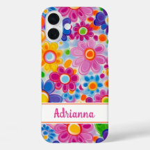 Hippie Retro Groovy Florales Personalisiert