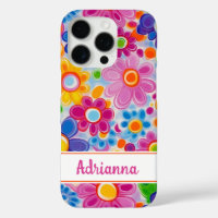 Hippie Retro Groovy Florales Personalisiert