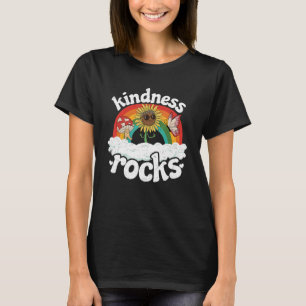 Hippie Retro Lehrer Anti Bullying Rainbow Kindnes T-Shirt