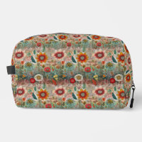 Hippie rétro : Sac de toilette de jardin à fleurs
