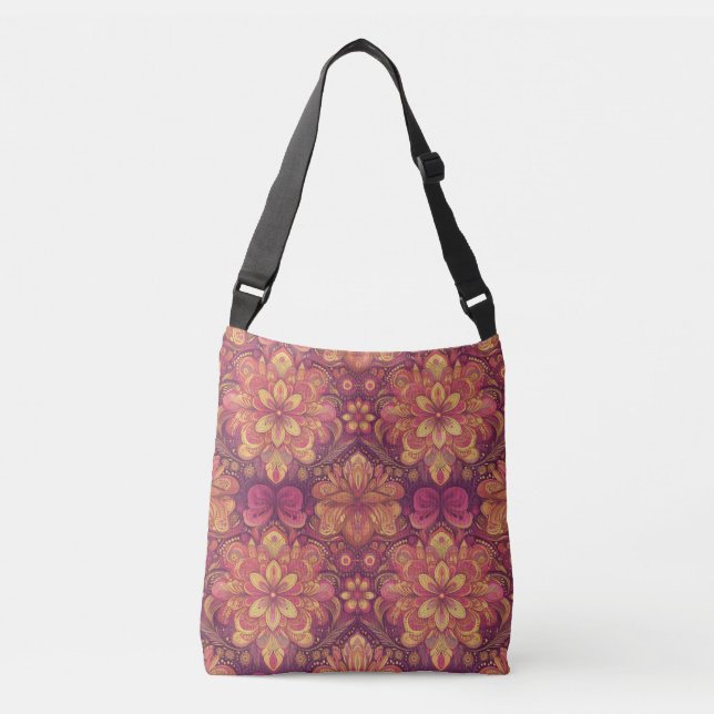 Hippie rétro : Sac fourre-tout de voyage sur la ro (Devant)