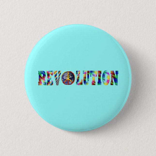 Hippie-Revolution Button (Vorderseite)