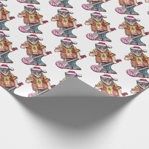 Hippie Santa Geschenkpapier