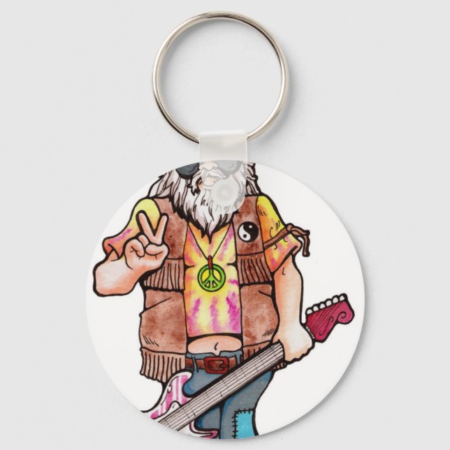 Hippie Santa Schlüsselanhänger (Vorderseite)