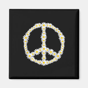 Hippie Sign Blume Anti-War Logo Daisies Peace Si Magnet
