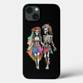 Hippie Skeleton Couple Phone Case