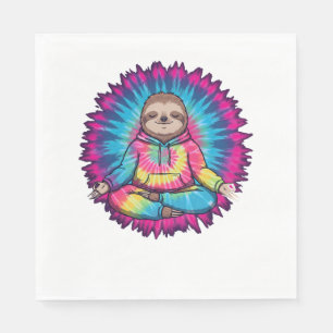 Hippie Sloth Peace Sign Krawatte-Dy Serviette