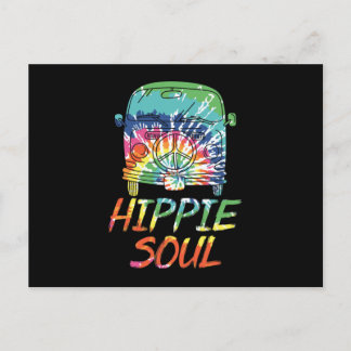 Hippie Soul Microbus Van Hippie Lifestyle Hippie Ankündigungspostkarte