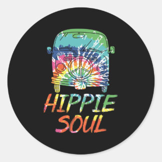 Hippie Soul Microbus Van Hippie Lifestyle Hippie Runder Aufkleber