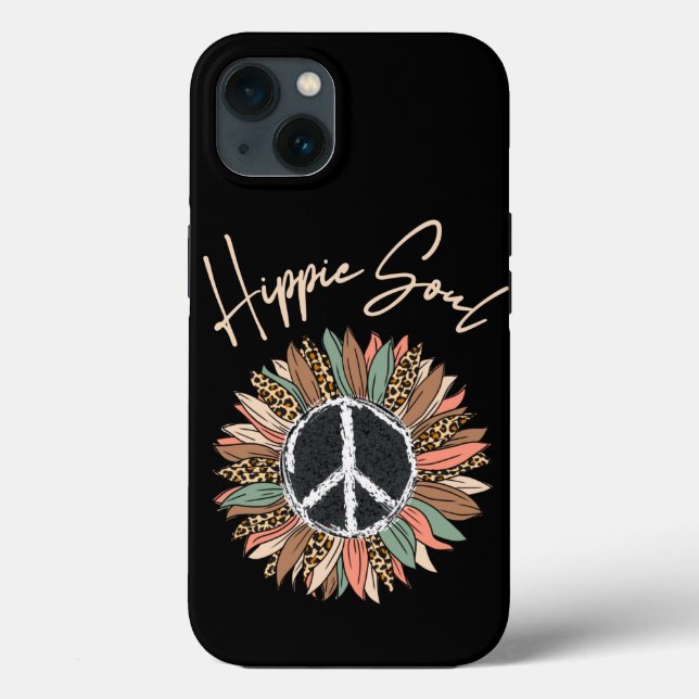 Hippie Soul Peace Signature Sonnenblume Case-Mate iPhone Hülle (Rückseite)