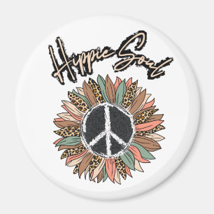 Hippie Soul Peace Signature Sonnenblume Magnet