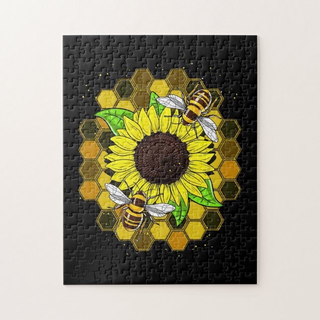 Hippie Sunflower Bees (Vertikal)