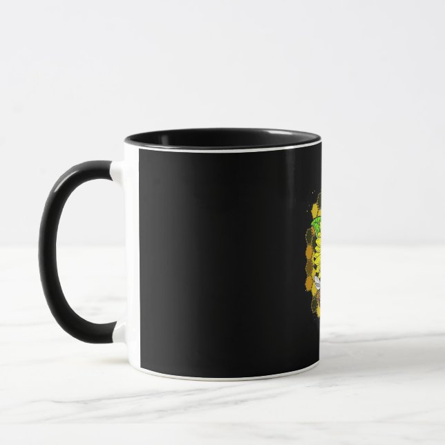 Hippie Sunflower Bees Tasse (Links)