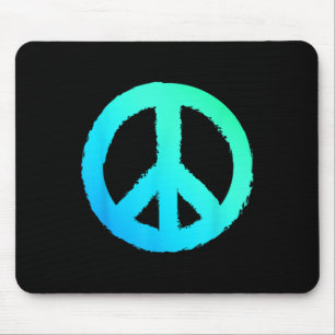 Hippie Symbol Anti-War Logo Peace Sign Mousepad