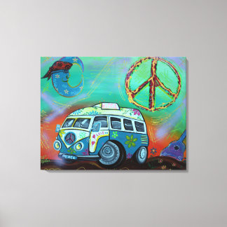 Hippie Trip Wrapped Canvas Leinwanddruck