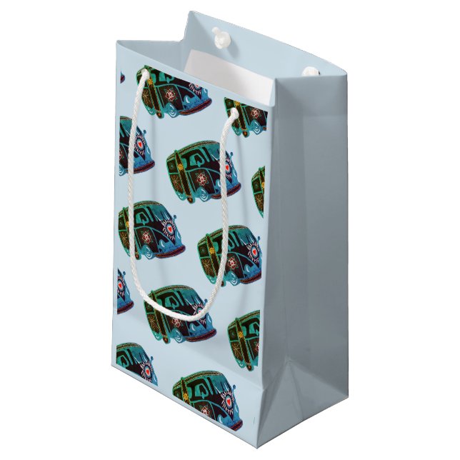 Hippie Van Art Custom Geschenktasche Kleine Geschenktüte (Vorderseite Schrägansicht)