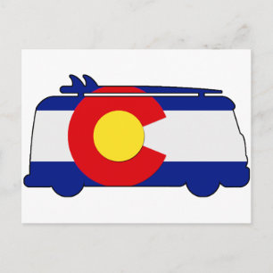 Hippie Van - Colorado Postkarte