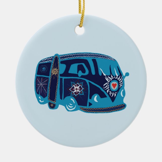 Hippie Van Ornament (Vorne)