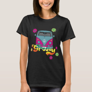 Hippie-Van-Retro-Floral-Bus T-Shirt