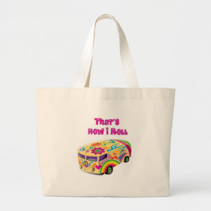 Hippie van Rettro wie ich rollen Jumbo Stoffbeutel