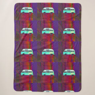 HIPPIE VAN Sherpa Blanket Sherpadecke