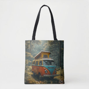Hippie-Van-Tasche mit All-Over-Print Tasche