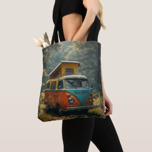 Hippie-Van-Tasche mit All-Over-Print Tasche