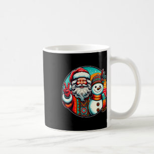 Hippie-Weihnachtsmann Retro-Schneemann Boho-Weihna Kaffeetasse