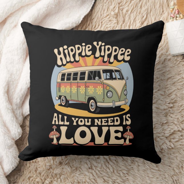 Hippie Yippee - Sie brauchen nur Liebe Kissen (Decke)