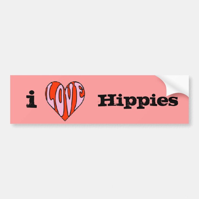 Hippies des Herzens I Autoaufkleber (Vorne)
