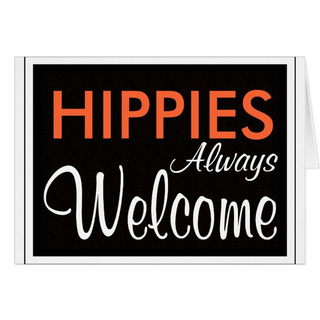 HIPPIES immer Willkommen (Vorderseite (Horizontal))