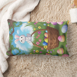 Hippity Hop Bunny Throw Kissen