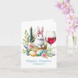 Hippity, Hoppity Cheers! Ostern Bunny & Wein Karte