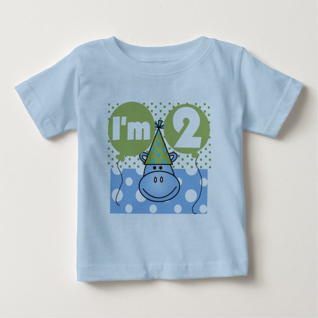 Hippo 2e Anniversaire Tshirts et cadeaux (Devant)
