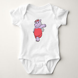 Hippo als Brücke mit Veil & Bow Baby Strampler