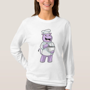Hippo als Koch mit Bowl T-Shirt