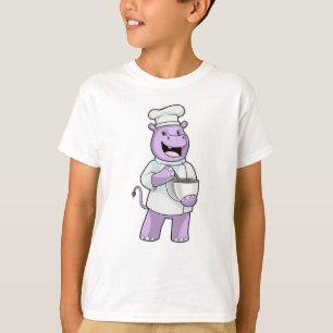 Hippo als Koch mit Bowl T-Shirt
